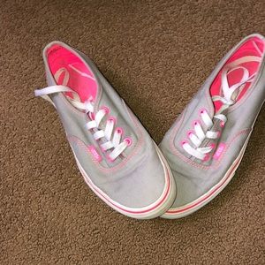 VANS pink white and grey